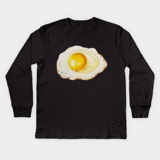 Fried Egg Painting - Sunny Side Up! Kids Long Sleeve T-Shirt